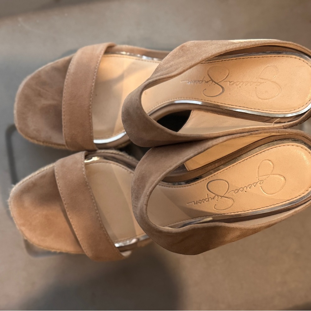 Jessica Simpson Tan Wedge Sandals - Picture 2 of 3